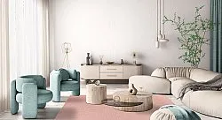 Uldtæppe - Hamilton (Coral Pink)