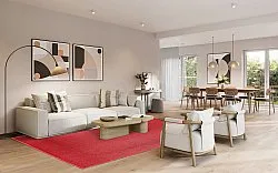 Uldtæppe - Hamilton (Flame Scarlet)