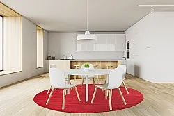 Runde tæpper - Hamilton (Flame Scarlet)