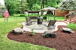 Runde tæpper - Indoor/Outdoor Havana (blå/multi)