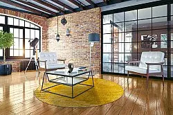 Rundt tæppe - Arbus (guld)