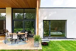 Runde tæpper - Indoor/Outdoor Trivia (blå/multi)