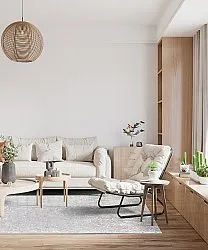 Wilton-tæppe - Zaria (lysegrå/sølv)