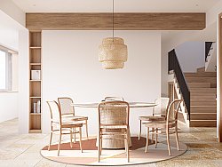 Runde tæpper - Jade (beige/lyserød)