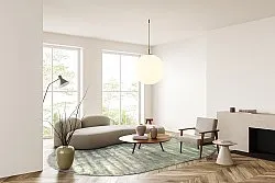 Ovalt viscose-tæppe - Jodhpur Special Luxury Edition (grøn)