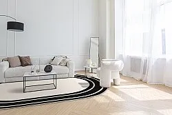 Ovalt tæppe - Josie (sort)