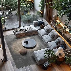 Wilton-tæppe - Lynton (mørkegrå)