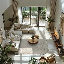 Ryatæpper - Cremona Natural Cotton Shaggy (offwhite)