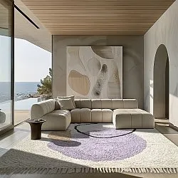 Ryatæpper - Londa Natural Cotton Shaggy (multi)