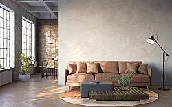 Rundt tæppe - Padova (lyserød/multi)