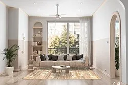 Uldtæppe - Palma (beige)