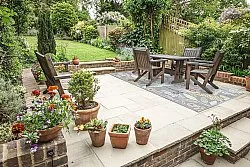 Tæpper til indendørs/udendørs brug - Rhodes (blå/multi)