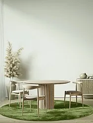 Runde tæpper - Aranga Super Soft Fur (olivengrøn)