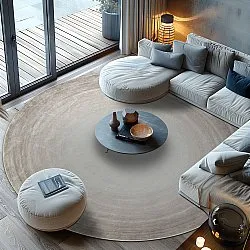 Rundt tæppe - Shade (beige/grå)