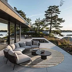 Runde tæpper - Indoor/Outdoor Baldwin (cream/beige)