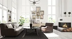 Tæpper til indendørs/udendørs brug - Hayden (sort)