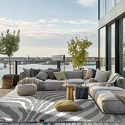 Tæpper til indendørs/udendørs brug - Winona (grå)