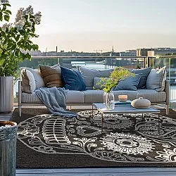 Tæpper til indendørs/udendørs brug - Raylan (sort)