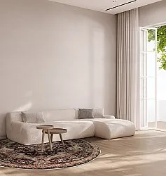 Rundt tæppe - Vakifli (sort/multi)