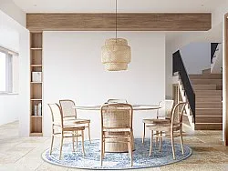 Runde tæpper - Valeria (blå)