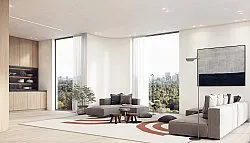 Wilton-tæppe - Vannes (beige/sort/orange)