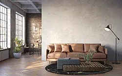 Rundt tæppe - Vieste (antracit/guld)