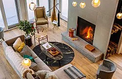 Rundt tæppe - Vieste (antracit/guld)