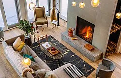 Wilton-tæppe - Vieste (sort/guld)