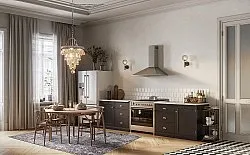 Wilton-tæppe - Zaria (mørkegrå/sølv)