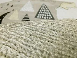 Børnetæppe - Piggyback Ride (grå)