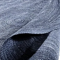 Rund jutetæppe - Amasia (blå)