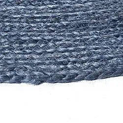 Rund jutetæppe - Amasia (blå)