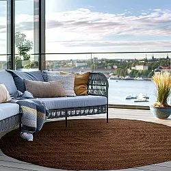 Rund jutetæppe - Amasia (brun)