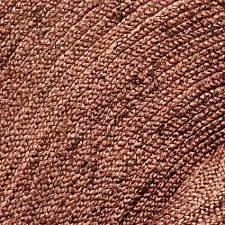 Rund jutetæppe - Amasia (kastanje)