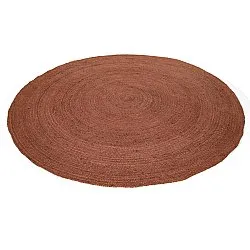 Rund jutetæppe - Amasia (kastanje)