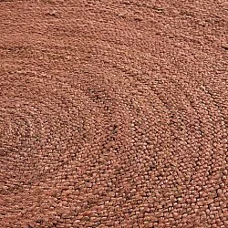 Rund jutetæppe - Amasia (kastanje)