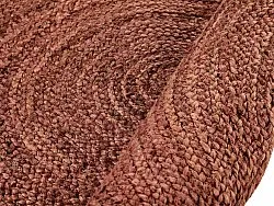 Rund jutetæppe - Amasia (kastanje)