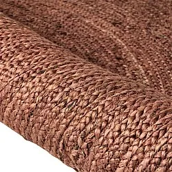 Rund jutetæppe - Amasia (kastanje)