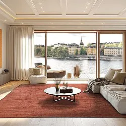 Jutetæppe - Amasia (kastanje)