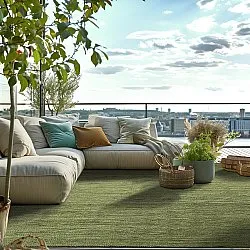 Jutetæppe - Amasia (militærgrøn)