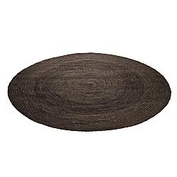 Rund jutetæppe - Amasia (mørk taupe)