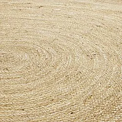 Rund jutetæppe - Amasia (natur)