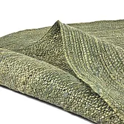 Rund jutetæppe - Amasia (oliven)