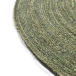 Rund jutetæppe - Amasia (oliven)