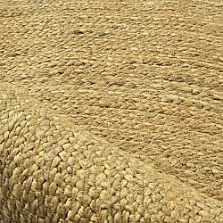 Rund jutetæppe - Amasia (orange)