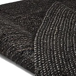 Rund jutetæppe - Amasia (sort)