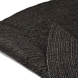 Rund jutetæppe - Amasia (sort)