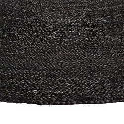 Rund jutetæppe - Amasia (sort)