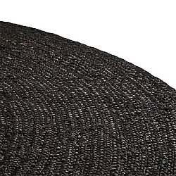 Rund jutetæppe - Amasia (sort)