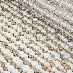 Jutetæppe - Bally Jute/wool Bubble (natur/hvid)